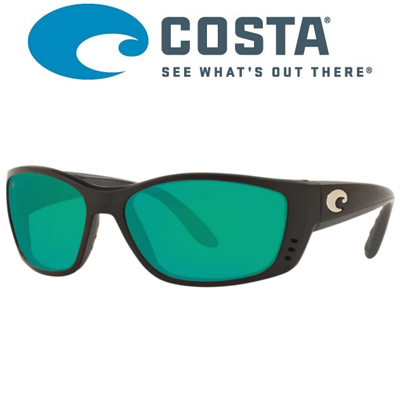 Costa Fisch 580P Matte Black Global Fit/Green Mirror 580P