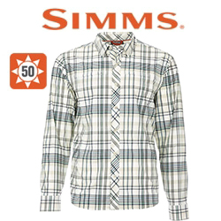 Simms Stone Cold LS Shirt, Pearl Madras Plaid