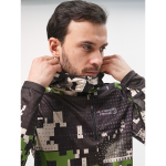 Футболка с длинным рукавом, капюшоном и карманом Extreme Fishing Addiction UPF 50+ цвет Pixel Woodland размер XXL