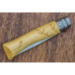 Нож складной Opinel №7 VRI Nature-Stars (звезды) (нержавеющая сталь, рукоять самшит, длина клинка 8 см)