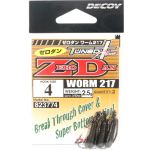 Крючок офсетный с грузилом Decoy Worm 217 № 4 (2,5 гр. 3 шт.)