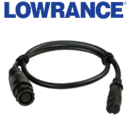 Lowrance 8-Pin Black to 9-Pin Black Adaptor. xSONIC Transducer to Hook² (000-14069-001)