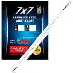 Поводки стальные Lucky John Pro Series 7x7 Stainless Steel Wire AFW оснащ. вертлюг. и застеж. d 0,28мм /09кг/25см/2шт.