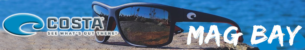 Costa Mag Bay 580 P Shiny Black/Blue Mirror
