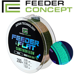 Feeder Concept Feeder & Flat Camo Neon Glow 200m