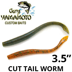 Gary Yamamoto 3 1/2 Cut Tail Worm 20CT BG