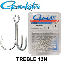 Gamakatsu Treble Hooks Nickel 13N