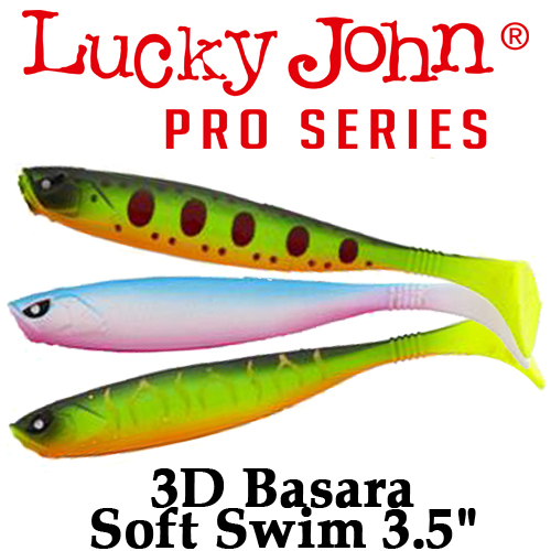 Lucky John Pro Series 3D Basara Soft Swim 3.5"