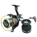 Катушка Haibao Baitfeeder J3-60FR (9+1RB, зап. гр. шпуля, 0.40-220м, 5.5:1)