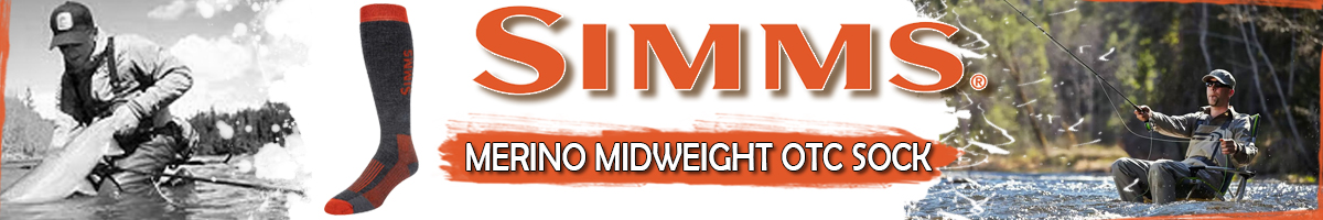 Simms Merino Midweight OTC Sock, Carbon