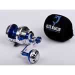 Мультипликаторная катушка Blue Marlin BMF 16 L серебро