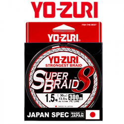 YO-Zuri PE Superbraid 8 300m 5Color