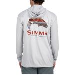 Термофутболка Simms Tech Hoody - Artist Series, Striper Woodland Camo Storm/Sterling Blue, S