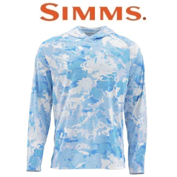 Simms Solarflex Hoody Print Cloud Camo Blue