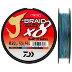 Леска плетеная Daiwa J-Braid Grand X8E 300m Multi Color 0.18mm