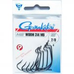 Крючок офсетный Gamakatsu Worm 314 MB №5/0 (5шт.)