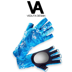 Veduta UV Gloves Reptile Skin Blue Water
