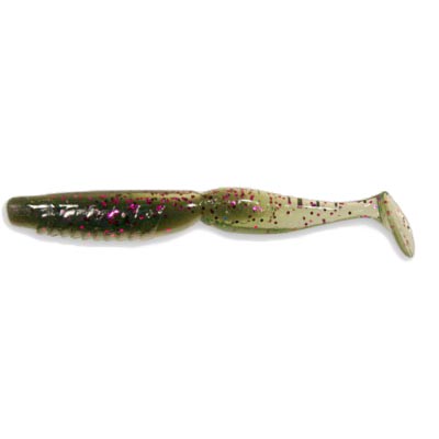 Силиконовая приманка Megabass Spindle Worm Hi-Float 4" цв. Avocado Purple Core