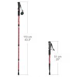 Палки треккинговые 51-110см (YJQT-32-Red)
