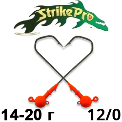 Strike Pro Головка джигерная шар оранжевый с петлей для стингера