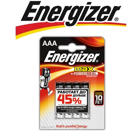 Energizer MAX E92/AAA 1.5V (4шт)