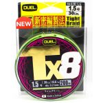 Плетеный шнур Duel PE Tx8 200м Lime Green #1,5 (0,21мм) 13,6kg