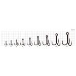Крючки Mottomo Round Treble 080 Nickel black №2 (50 шт)