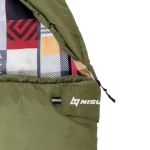 Спальный мешок Nisus Travel XXL 400 (220х90) Hollowfiber зелёный (N-SB-H400-220x90)