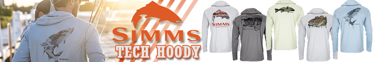 Simms Tech Hoody - Artist Series, Tarpon Woodland Camo Steel/Steel Blue