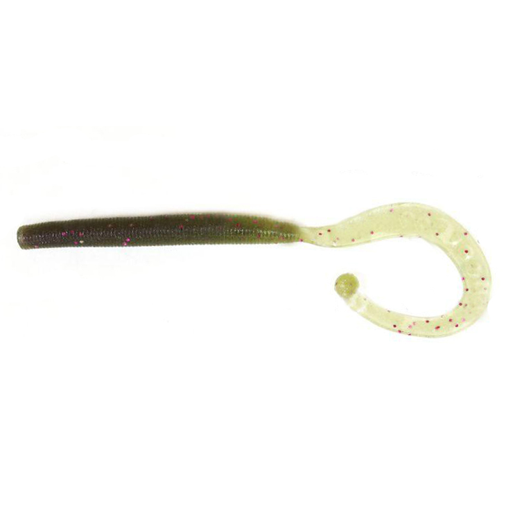 Силиконовая приманка Megabass Dot Worm 2 1/4" цв. Avocado Purple Core 00B3