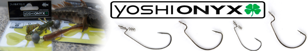 Yoshi Onyx Offset Hook Long Big Eye With Spring            