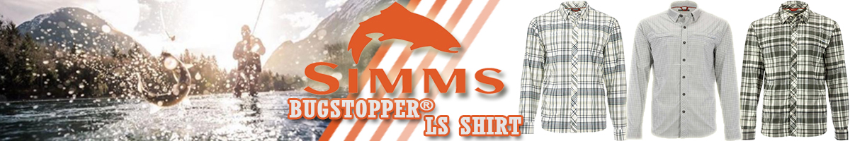 Simms BugStopper LS Shirt, Plaid Pearl Madras Plaid
