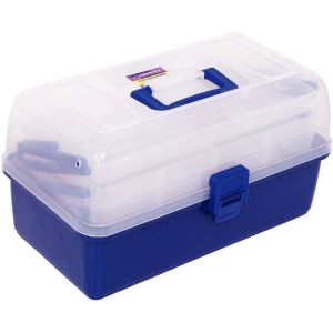 Ящик Kosadaka TB-S06-BLU, для снастей и мелочей, 3 полки, синий