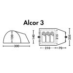 Палатка кемпинговая FHM Alcor 3 Синий/Серый