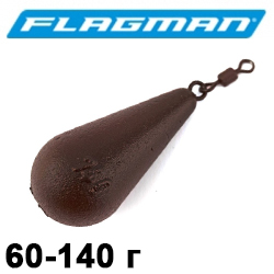 Flagman Грузило груша ушко вертлюг Brown