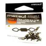 Вертлюги Metsui Rolling Swivel Diamond Eye цвет black, размер № 2, в уп. 12 шт.            