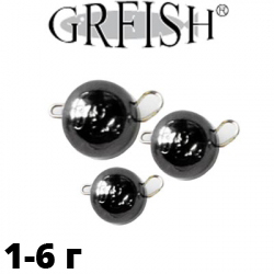 Вольфрамовая чебурашка GRFish черный с блестками