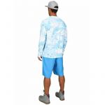 Термофутболка Simms SolarFlex LS Crewneck - Print, Slamdown Steel Blue, XL