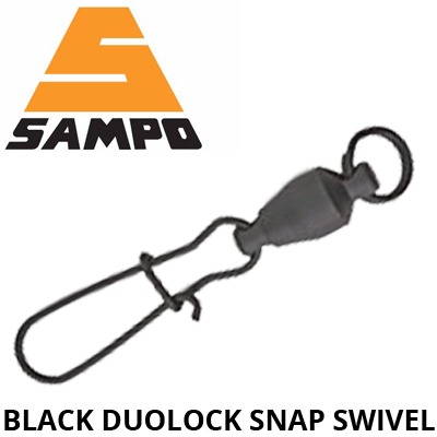 Sampo Black Duolock Snap Swivel