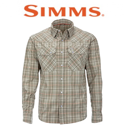 Simms Brackett LS Shirt, Dark Stone Classic Plaid