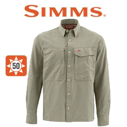 Simms Guide LS Shirt - Solid Dark Khaki