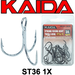 Kaida Strong Roung Bent Treble Hook ST36 1X