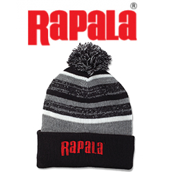 Rapala Шапка с помпоном черная с красным логотипом