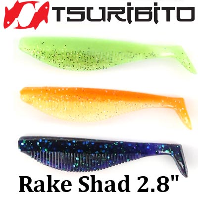 Tsuribito Rake Shad 2.8"