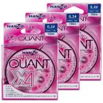 Плетёный шнур Hanzo Pandora Quant x4 150м Pink # 0.4 0,10мм 4.5кг