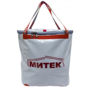 Сумка Митек с крышкой, овал 40х20х40 (серый)