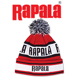 Rapala Шапка с помпоном красно-черная