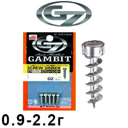 G7 Tungsten Screw Sinker