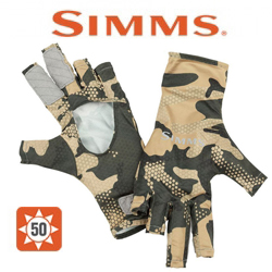 Simms BugStopper SunGlove, Hex Flo Camo Timber
