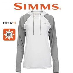Simms Women's Solarflex Hoody, White Cinder